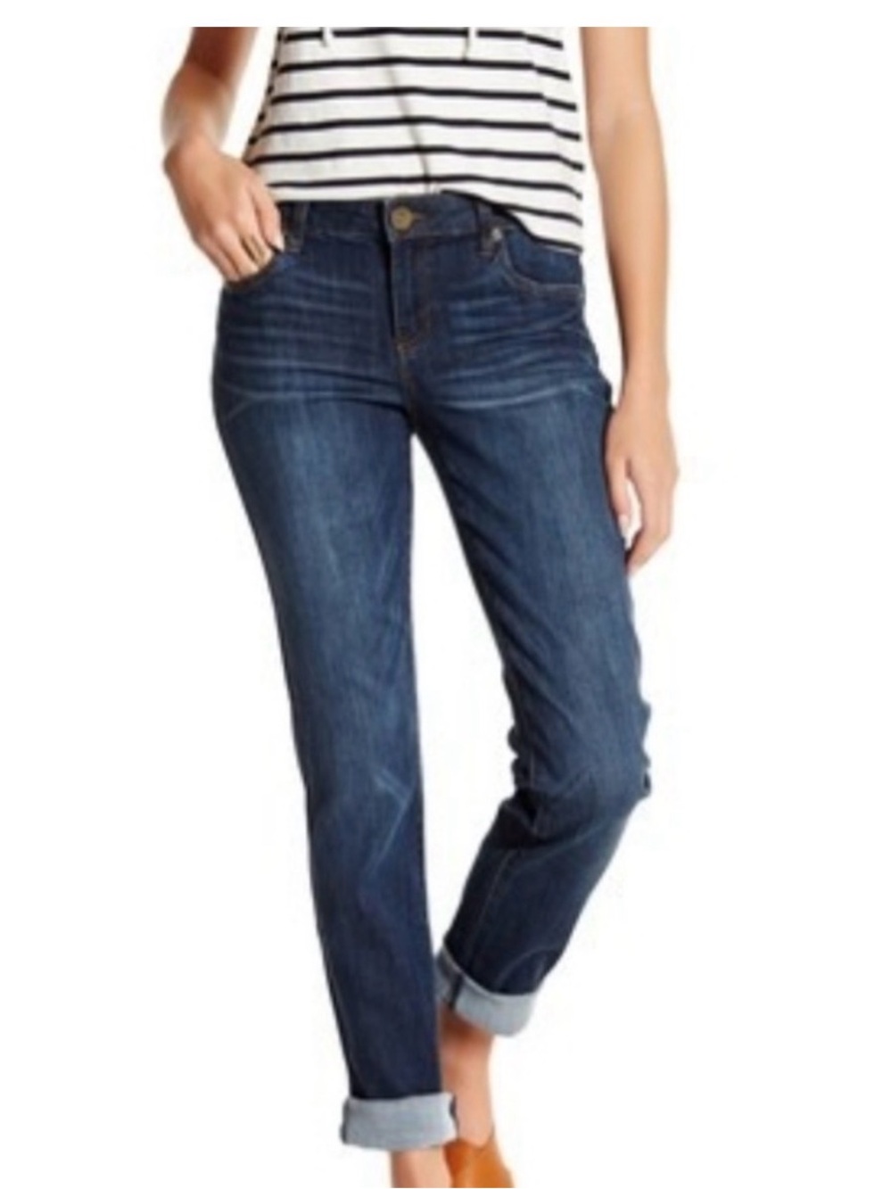KUT from the Kloth Katy Boyfriend Jeans Size 4 Blue Wash